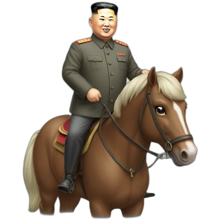 kim jong un sur un cheval emoji