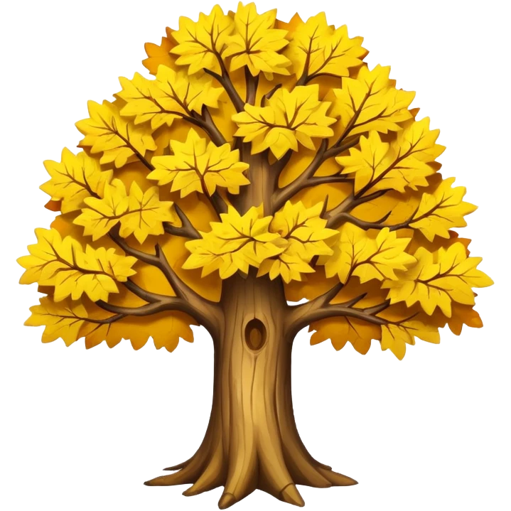 tree with yellow leaves emoji