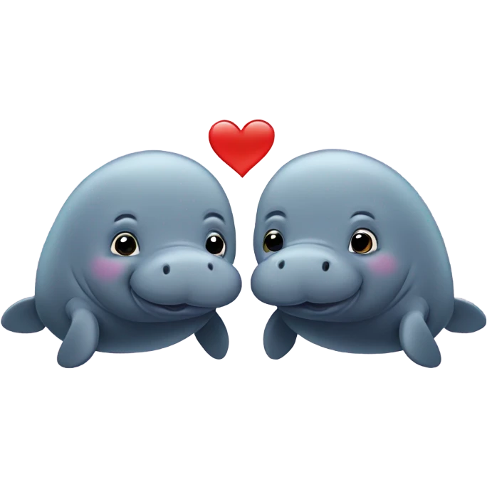 Manatees in love emoji