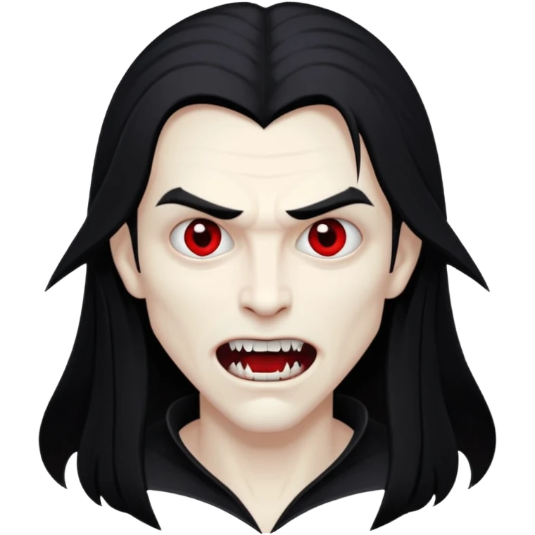 Black and white Vampire emoji