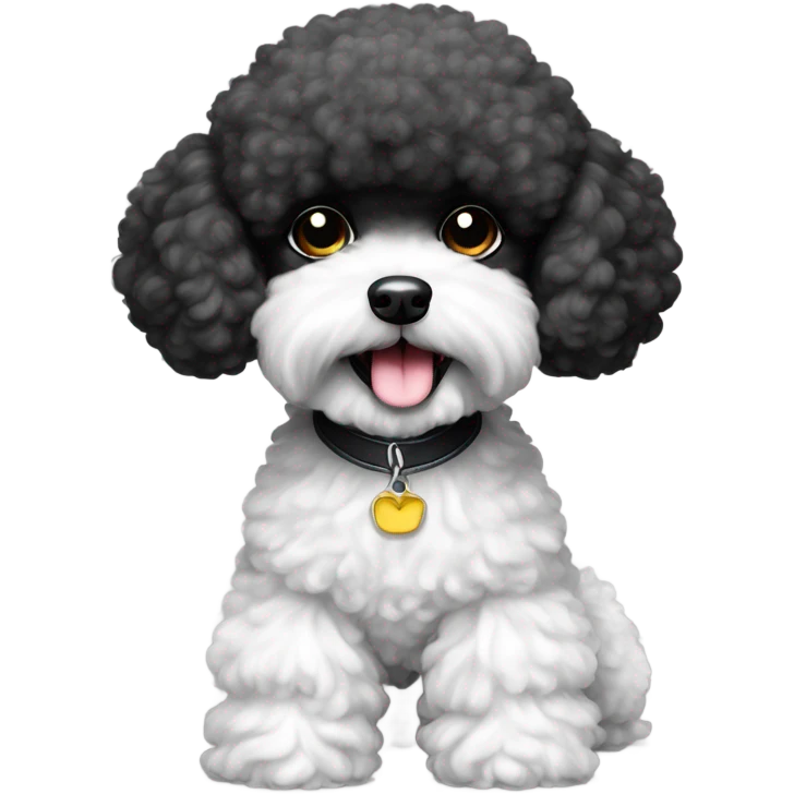 black and white toy poodle emoji