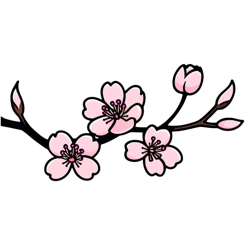 beautiful pink sakura cherry blossom flower emoji