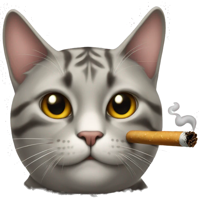 Cat smoking emoji