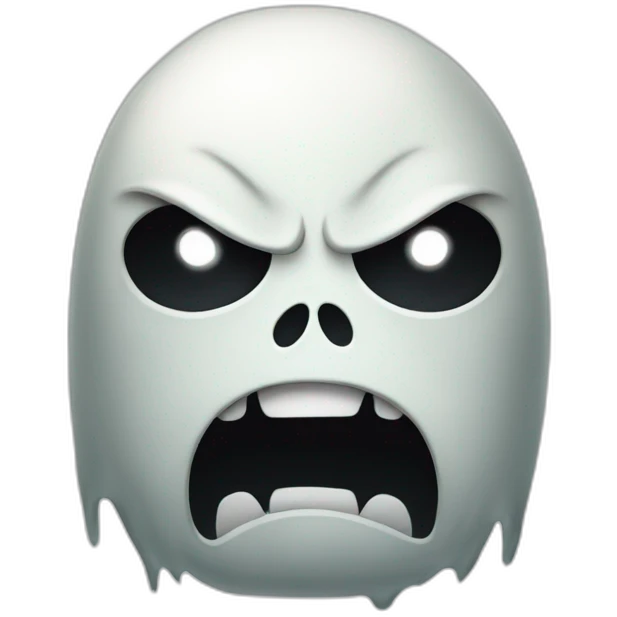 A angry ghost emoji