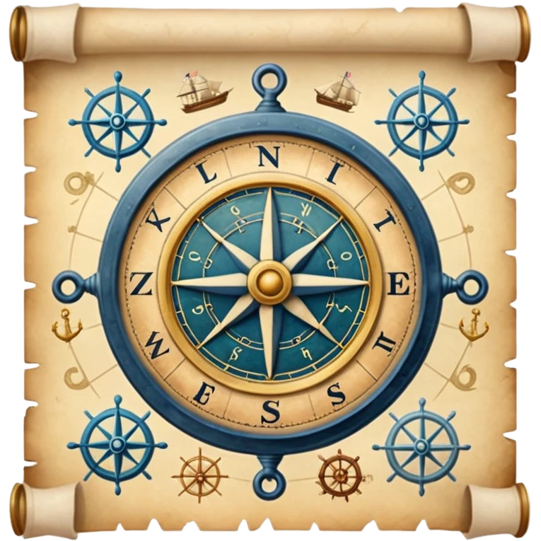 sea navigation chart. emoji