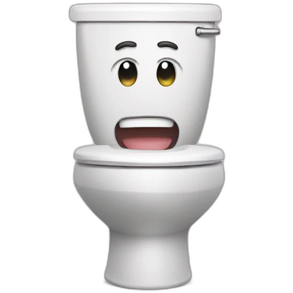 toilet with head emoji