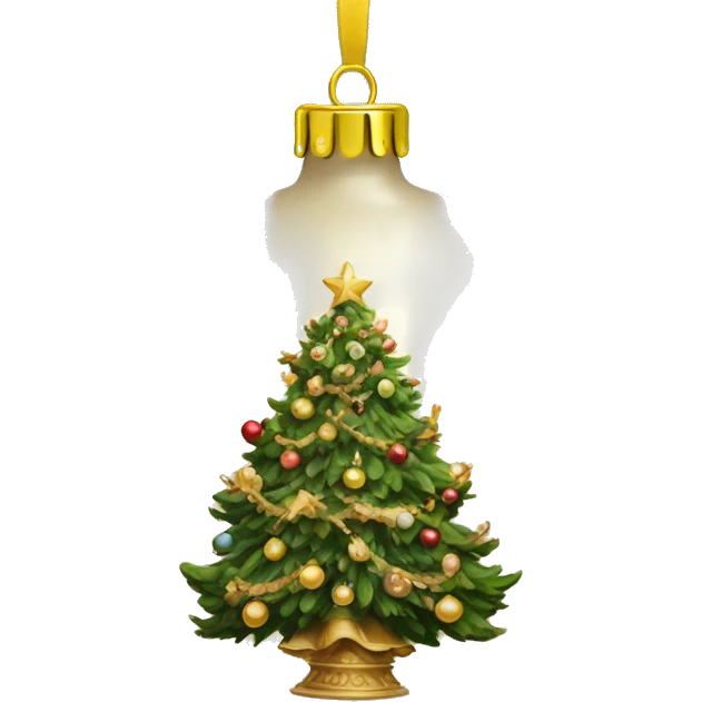 Christmas tree rococo beige  bauble emoji