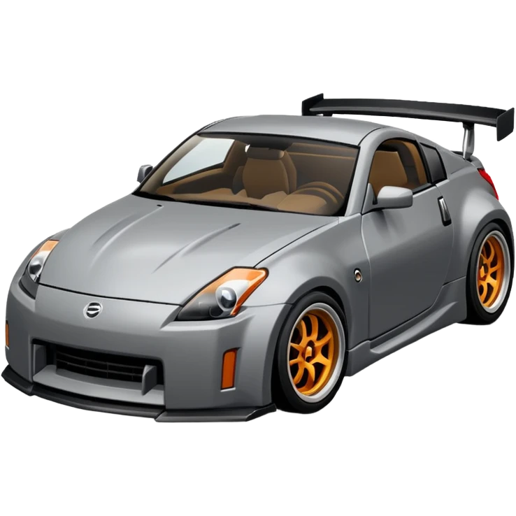 Um 350 z cinza em pixel art fazendo drift emoji