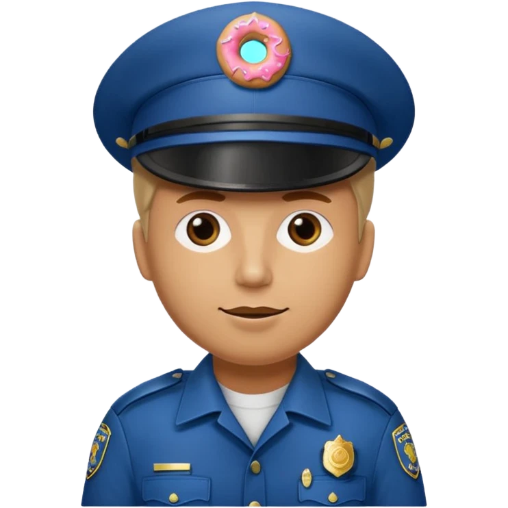 Police officer trooper donut emoji