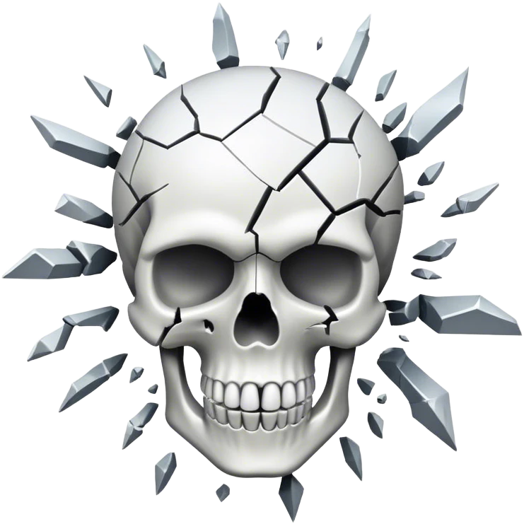 Exploding skull emoji emoji