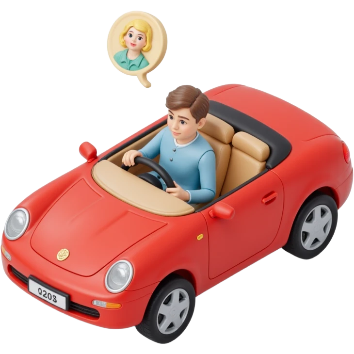 person driving a car emoji