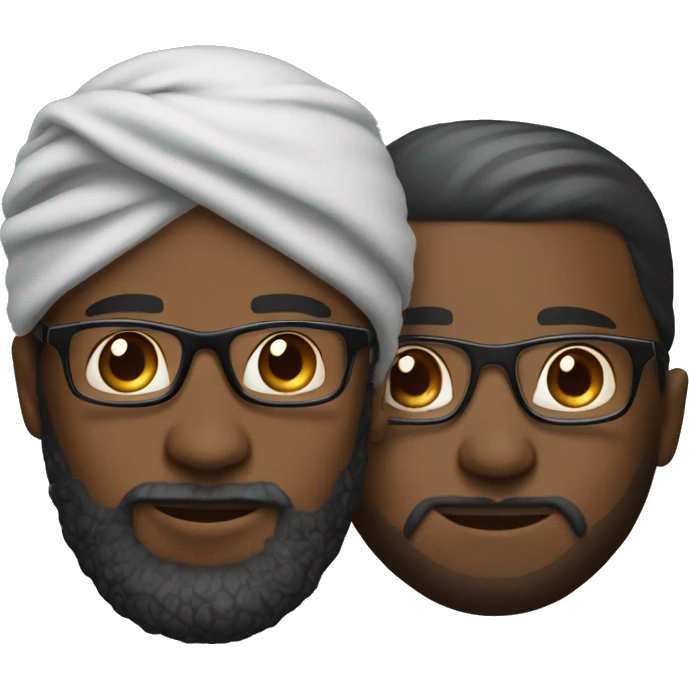 African American male with turban, glasses and full beard  emoji