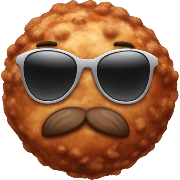 Meatball with sunglasses  emoji