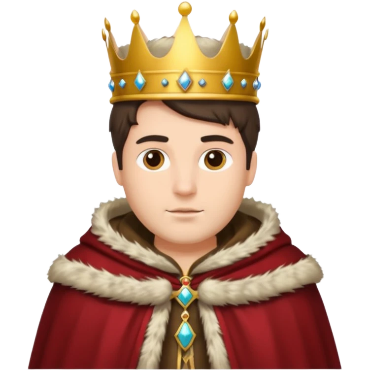 king in winter clothes   emoji