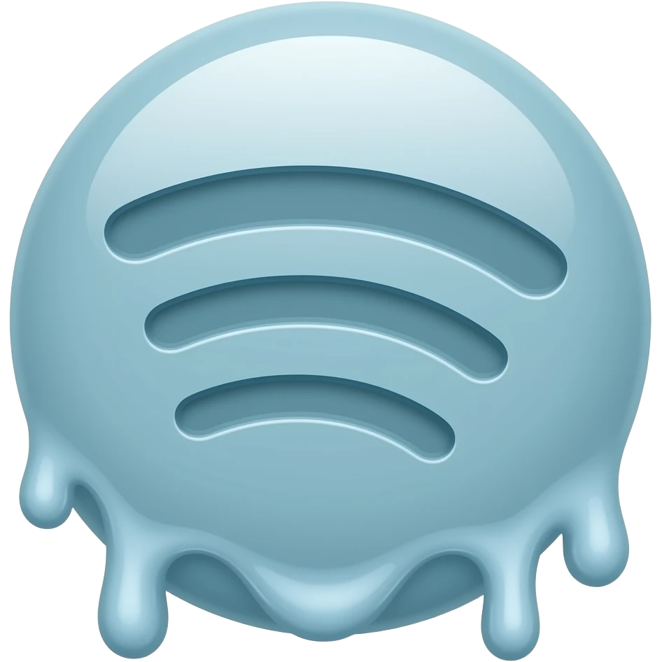 creer moi une icone spotify facon il est en train de fondre emoji