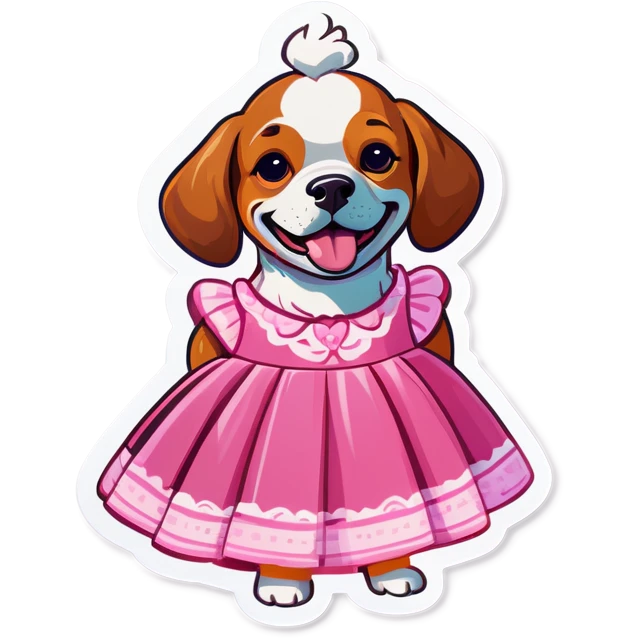 Dog wearing a dress  emoji