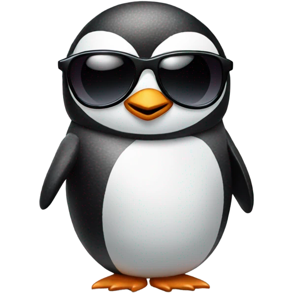 Penguin with sunglasses  emoji