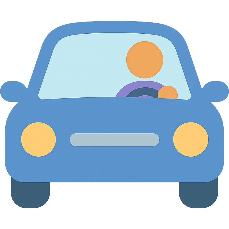 person driving a car emoji