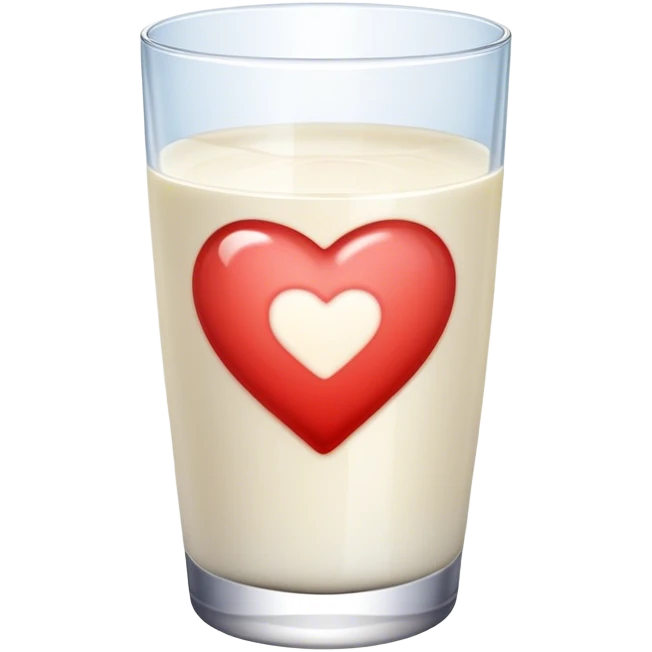 Heart milk emoji