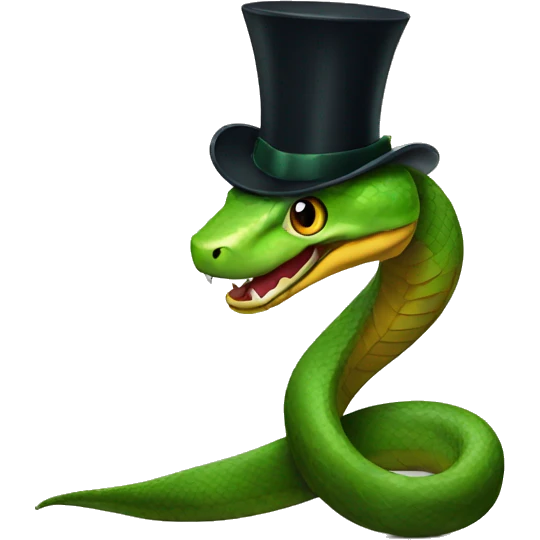 snake with tophat emoji