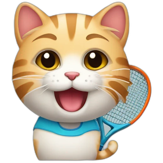 cute cat padel emoji