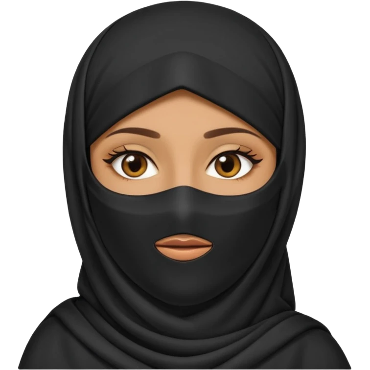 arab woman with niquab cover eyes emoji