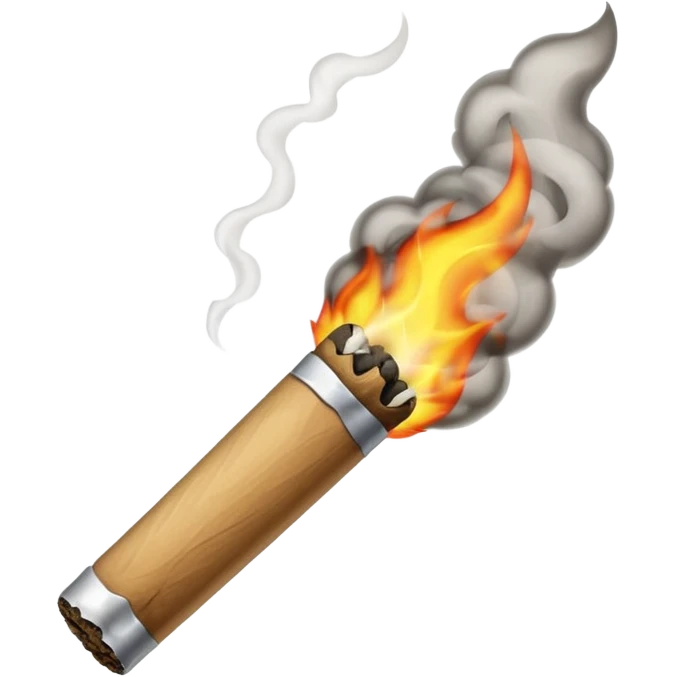 a joint burning all the way emoji