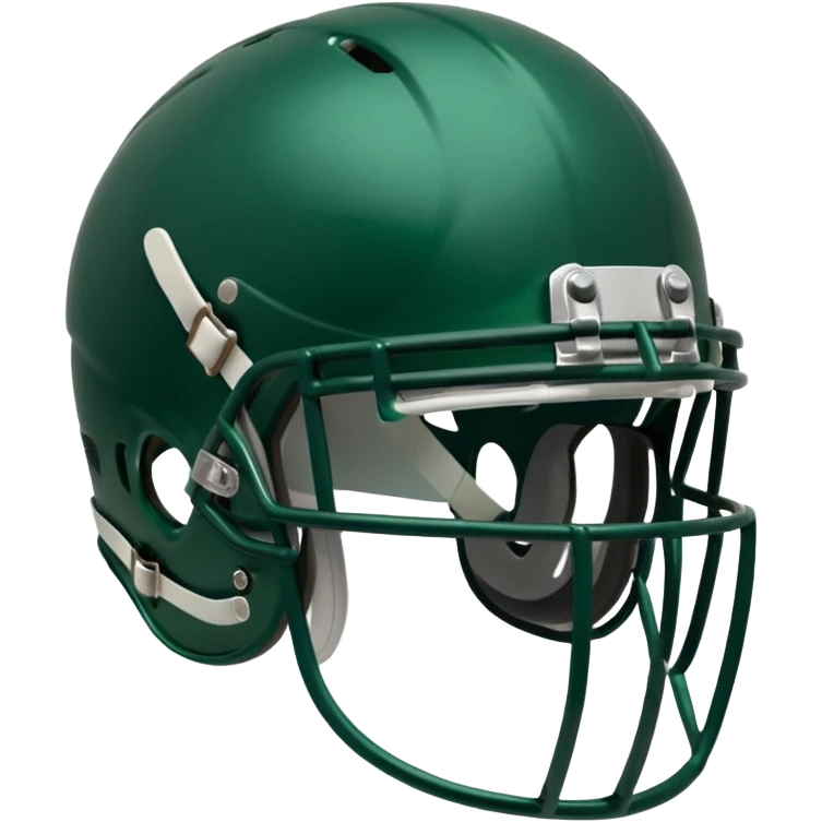 College football player helmet in dark green color emoji