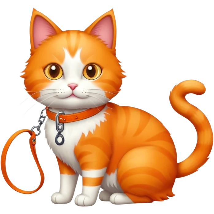 Cat on leash emoji