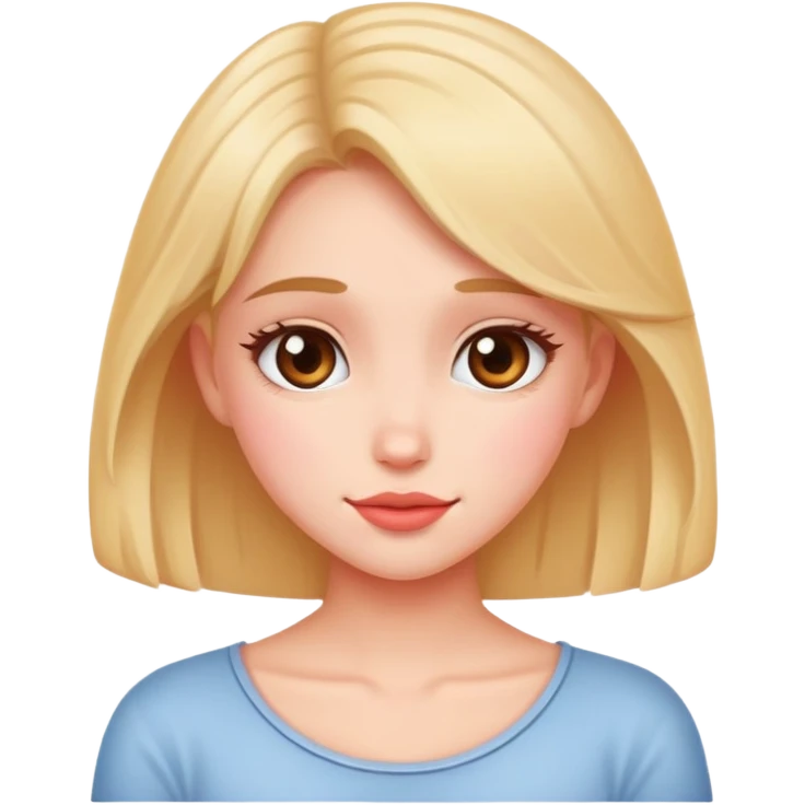 A shy flirty blushing emoji (girl) emoji