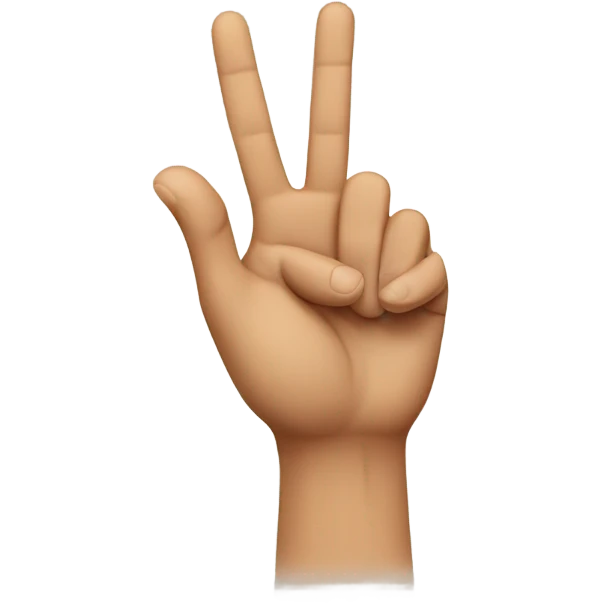 hand with 2 fingers up emoji