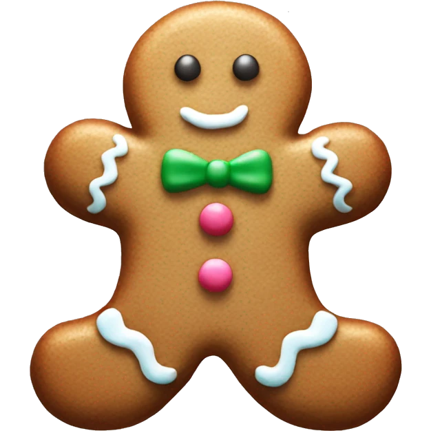 Pastel Christmas gingerbread cookie emoji