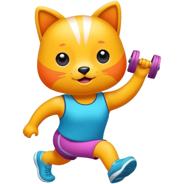 generate a logo for me. We're doing a AI virtual pet company. This pet will help with your fitness. Track your workout record and health status. And it will assign tasks to you and push you to keep fitness

we should do "cartoon" style. Color should be matching the topic of fitness emoji
