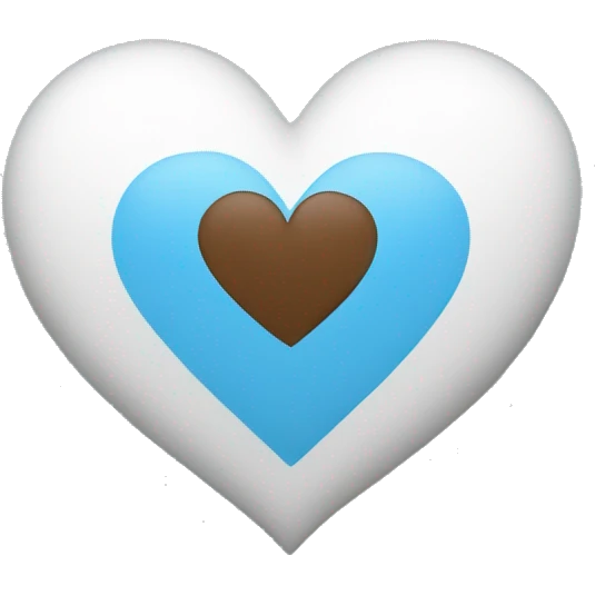 Half blue half white heart emoji