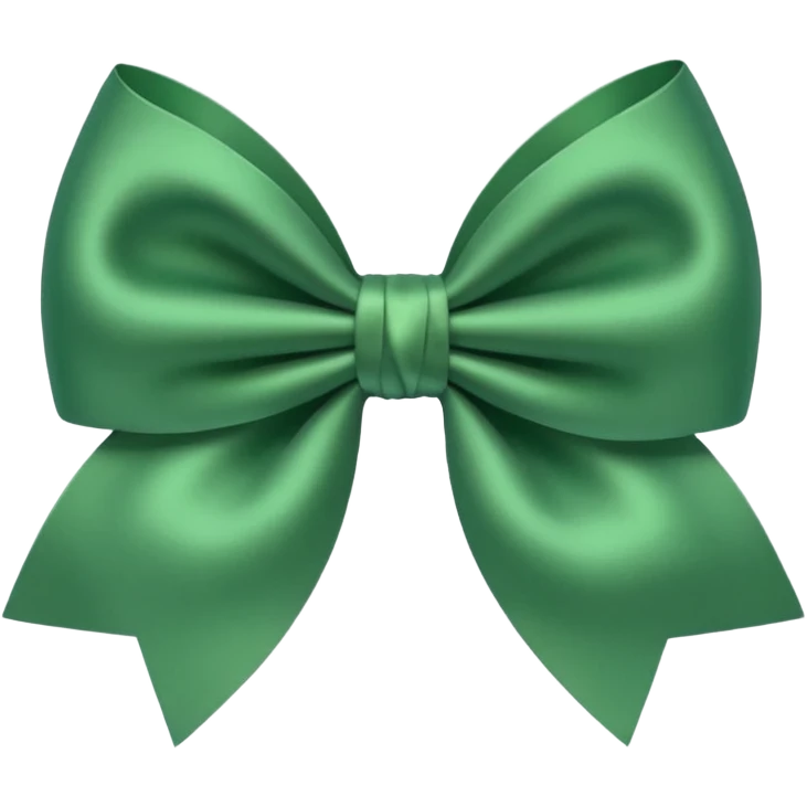 Coquette bow green emoji