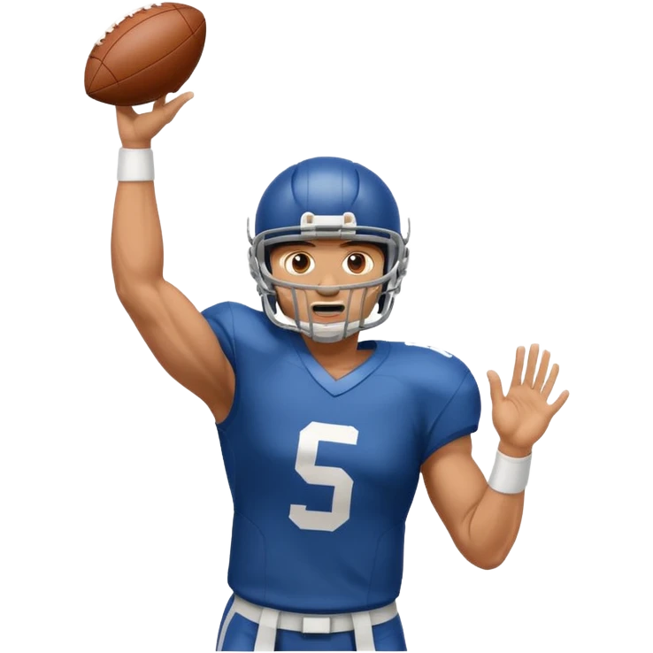 Quarterback throwing  emoji