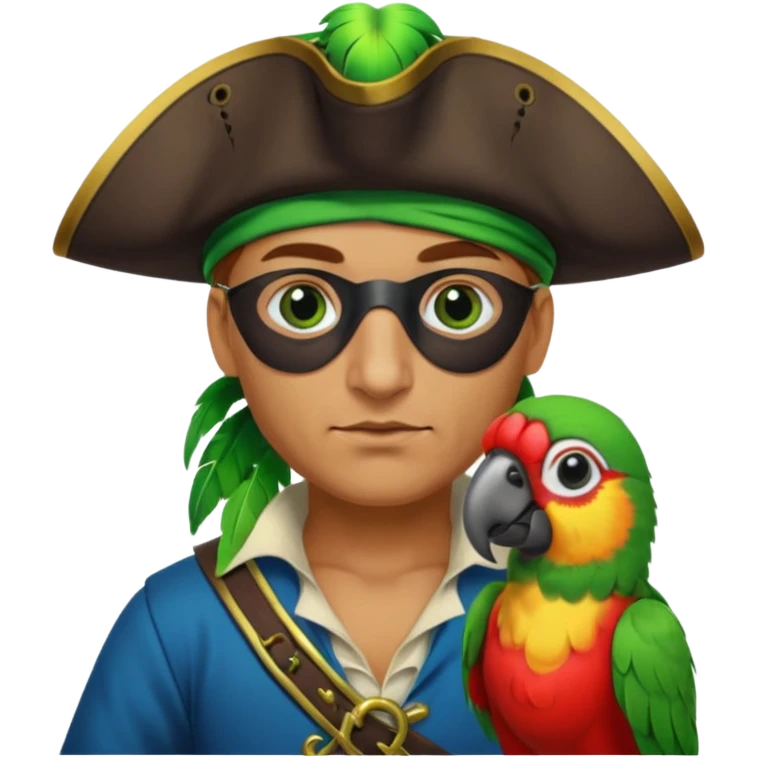 pirate and parrot emoji