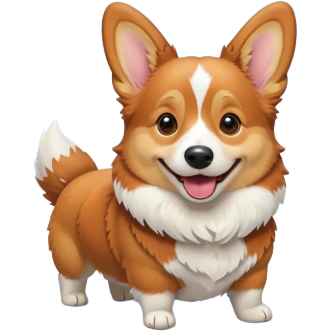 tricolor corgi in snow emoji