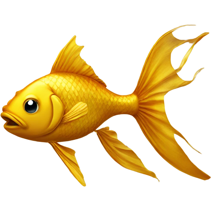 golden fish and newspaper emoji