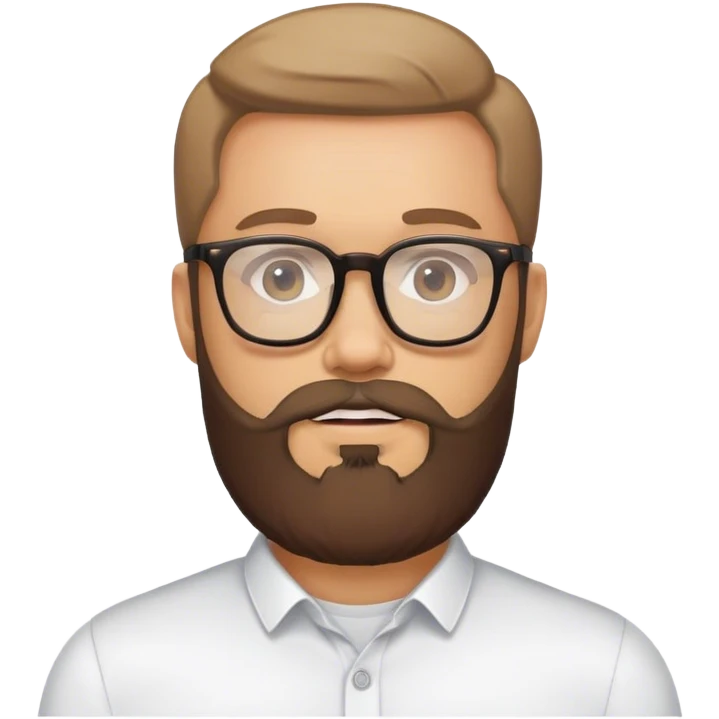 Bearded man with glasses  emoji