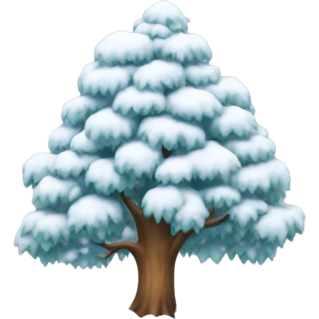 Tree with snow emoji
