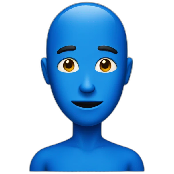 blue person emoji
