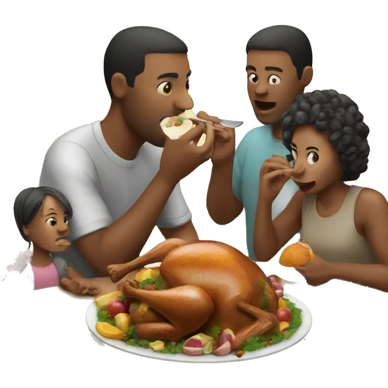 People eating turkey  emoji