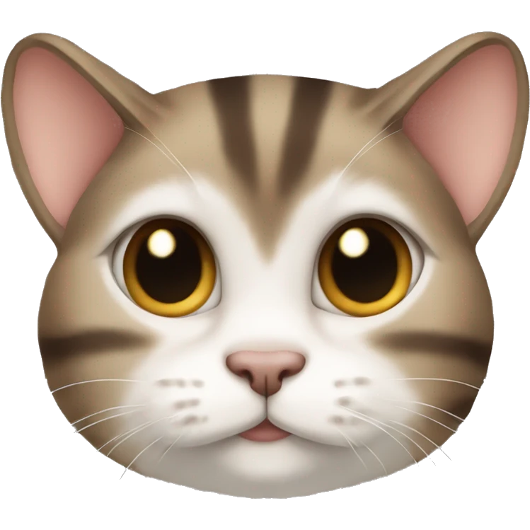 fat lop-eared cat with brown stripes emoji