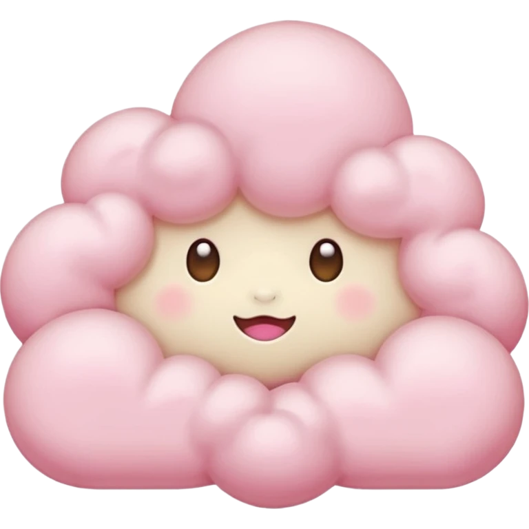 pink cloud with zzz emoji