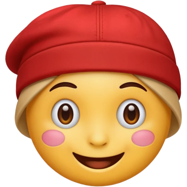 Red emoji hat emoji
