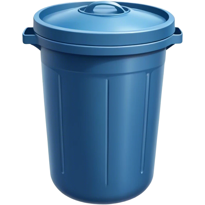 Plastic garbage can emoji