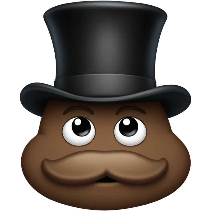 Poo with top hat emoji