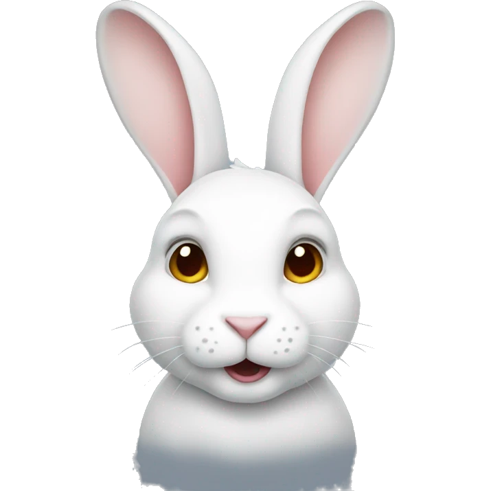White rabbit with small ears emoji