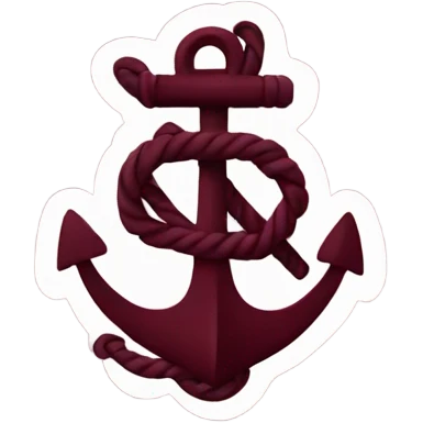 maroon anchor without cable no cable emoji